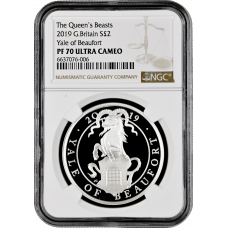 Great Britain 2 pounds 2019, NGC PF70 UC, "The Queen's Beasts - Yale" Top Pop