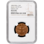 India - British 1/4 anna 1858, NGC MS64 RD, "East India Company (1834 - 1858)"