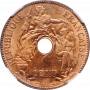 Indochina 1 cent 1902 A, NGC MS65 RB, "French Indochina (1885 - 1954)"