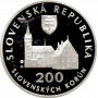 Slovakia 200 korun 2004, PROOF, "UNESCO World Heritage - Bardejov"