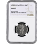 Ватикан 50 чентезимо 1929 г., NGC MS65, "Папа Пий XI (1929 - 1938)"