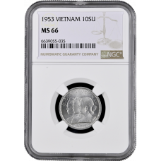 Vietnam 10 su 1953, NGC MS66, "South Vietnam (1953 - 1975)"