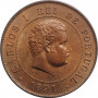 Portugal 20 Reis 1891 A, BU, "König Karl I (1889 - 1908)"