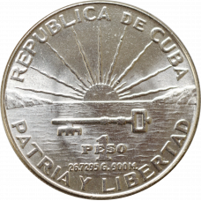 Cuba 1 peso 1953, BU, "100th Anniversary - Birth of Jose Marti"