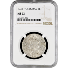 Honduras 1 lempira 1931, NGC MS62, "Republic of Honduras (1931 - 2019)"