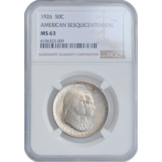 USA half dollar 1926, NGC MS63, "150th Anniversary - Independence"