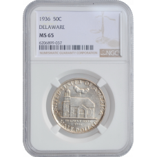 USA half dollar 1936, NGC MS65, "300th Anniversary - Delawere"