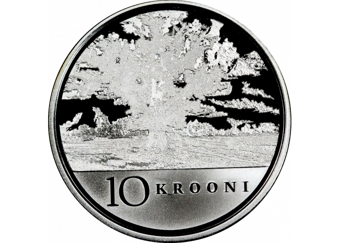 Эстония 10 крон 2008 г., PCGS PR69, "90 лет Эстонской Республике"