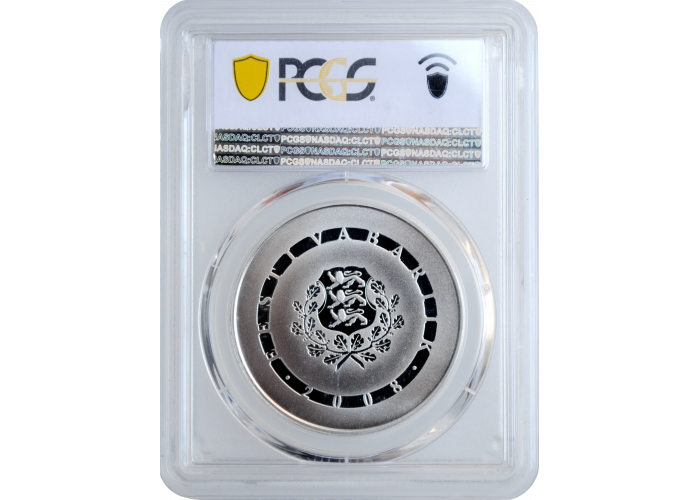 Эстония 10 крон 2008 г., PCGS PR69, "90 лет Эстонской Республике"
