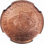 Chichuahua 5 Centavos 1915, NGC MS65 RD, "Mexiko - Revolutionär (1910 - 1917)" Top Pop