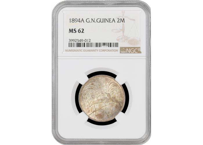 Deutsch-Neuguinea 2 Mark 1894, NGC MS62, "Deutsche Kolonie (1885 - 1915)"
