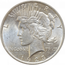 USA 1 dollar 1923, UNC, "Peace Dollar"