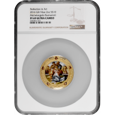 Niue 10 dollars 2016, NGC PF69 UC, "Perfection in Art - Doni Tondo" Top Pop