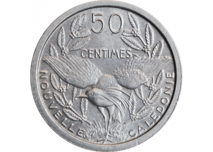 Новая Каледония 50 сантимов 1949 г., UNC, "Заморское сообщество Франции (1949 - 2018)"