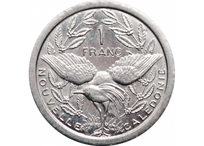 New Caledonia 1 franc 1989, UNC, "French overseas collectivity (1949 - 2018)"