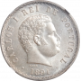 Португалия 500 рейсов 1891 г., NGC MS63, "Король Карлуш I (1889 - 1908)"