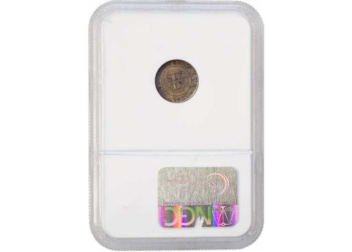 Swiss Cantons 6 deniers 1833, NGC MS64, "Canton of Geneva (1814 - 1838)"