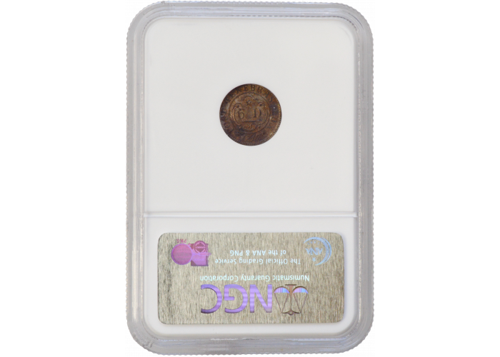 Swiss Cantons 6 deniers 1817, NGC MS63, "Canton of Geneva (1814 - 1838)"