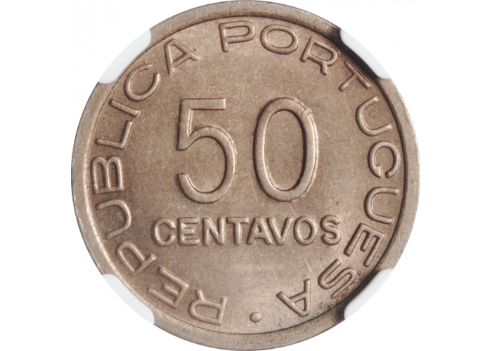 Мозамбик 50 сентаво 1936 г., NGC MS64, "Португальская колония (1935 - 1974)"