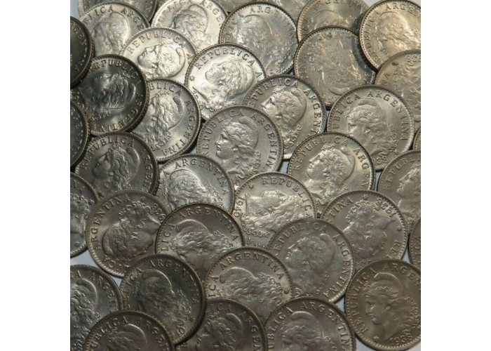 Argentinien 5 Centavos 1942, BU, "Argentinischer Peso (1881 - 1969)"