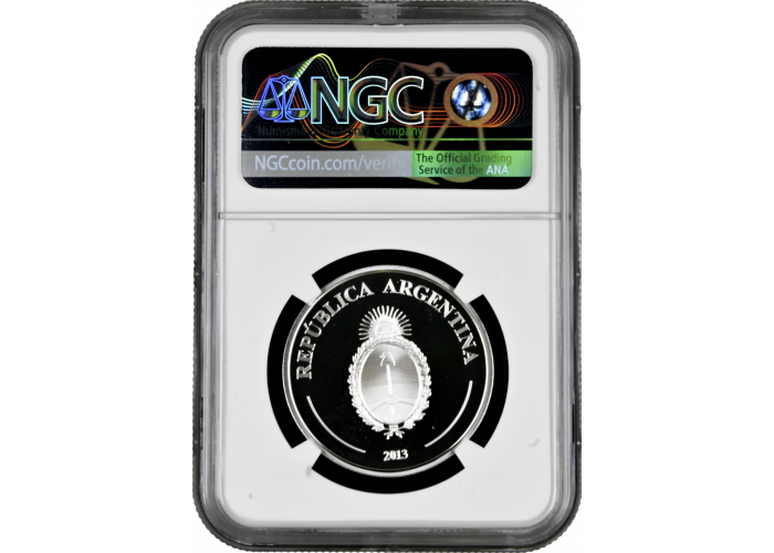 Argentinien 5 Pesos 2013, NGC PF68 UC, "Tango" Top Pop