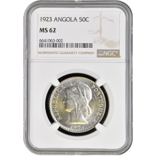 Angola 50 centavos 1923, NGC MS62, "Portuguese colony (1921 - 1974)"