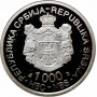 Serbien 1000 Dinar 2007, PROOF, "265. Geburtstag von Dositej Obradović"