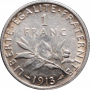 Франция 1 франк 1913 г.,  XF, "Третья Республика (1870 - 1941)"