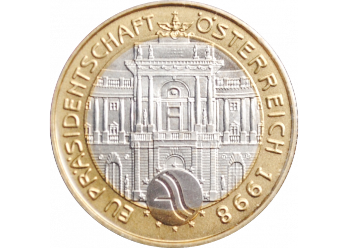 Австрия 50 шиллингов 1998 г., BU, "Председательство Австрии в ЕС"