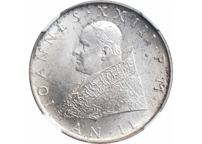 Ватикан 500 лир 1960 г., NGC MS64, "Папа Иоанн XXIII (1959 - 1962)"