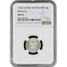 Österreichische Niederlande 10 Liards 1788, NGC MS65, "Joseph II (1765 - 1790)" Top 1/0