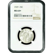 США 1/4 доллара (квотер) 1929 г., NGC MS64+, "Standing Liberty Quarter"