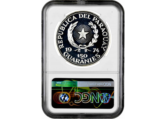 Paraguay 150 guaranies 1974, NGC PF68 UC, "Pope John XXIII"