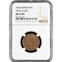 Hesse-Kassel 3 hellers 1854, NGC MS65 BN, "Frederick William (1847-1866)" Pop1/0