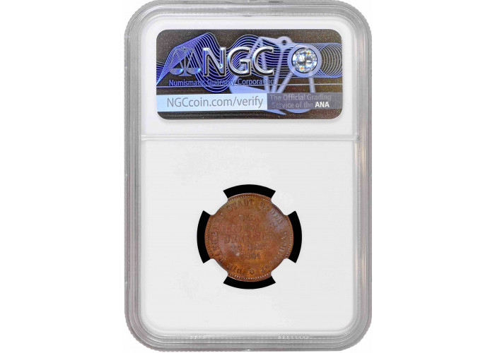 Баден 1 крейцер 1861 г., NGC MS64 BN, "Мемориал Леопольда" Top Pop 1/0