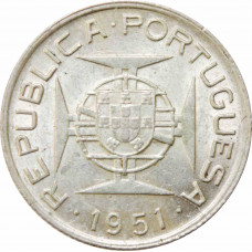 Portuguese Timor 50 avos 1951, UNC, "Pataca (1886 - 1957)"