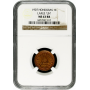 Honduras 1 Centavo 1907, NGC MS63 RB, "Peso (1871 - 1930)" LARGE "UN"