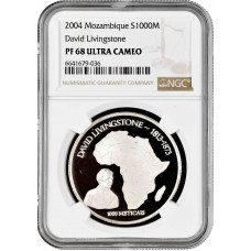 Mozambique 1000 meticais 2004, NGC PF68 UC, "David Livingstone" Top Pop 1/0