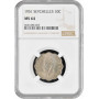 Seychelles 10 cents 1951, NGC MS64, "King George VI (1939 - 1952)"