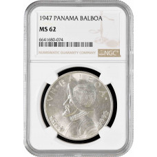 Panama 1 balboa 1947, NGC MS62, "Republic of Panama (1904 - 1960)"