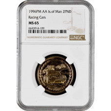 Isle of Man 2 pounds 1996, NGC MS65, "Queen Elizabeth II (1970 - 2019)"