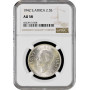 South Africa 2.5 shillings 1942, NGC AU58, "George V (1923 - 1936)" silver coin