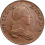 Österreichische Niederlande 2 Liards 1787, PCGS MS62 BN, "Kaiser Joseph II (1765 - 1790)" Top Pop