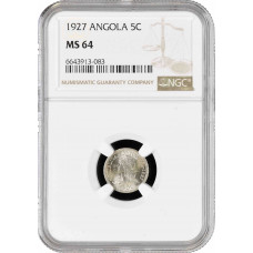 Angola 5 centavos 1927, NGC MS64, "Portuguese colony (1921 - 1974)"