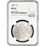 USA 1 dollar 1896, NGC MS62, "Morgan Dollar" silver coin