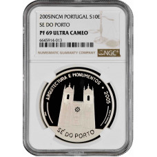 Portugal 10 Euro 2005, NGC PF69 UC, "Ibero-Amerika - Se Do Porto" Top Pop 4/0