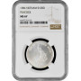 Vietnam 100 dong 1986, NGC MS67, "Natural Protection - Peacock" silver coin