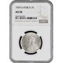 South Africa 2 shillings 1929, NGC AU58, "George V (1923 - 1936)" silver coin