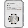 South Africa 2 shillings 1936, NGC MS61, "George V (1923 - 1936)" silver coin