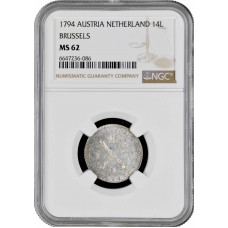 Österreichische Niederlande 14 Liards 1794, NGC MS62, "Franz II (1792 - 1806)"